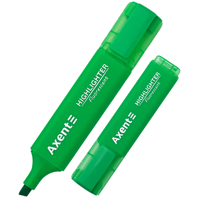 Маркер Axent Highlighter 2537-04-A, 1-5 мм, клиноподібний, зелений